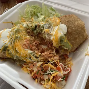 Inside the Chicken Chimichanga