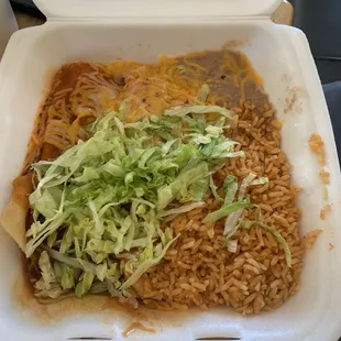Chicken enchilada combo