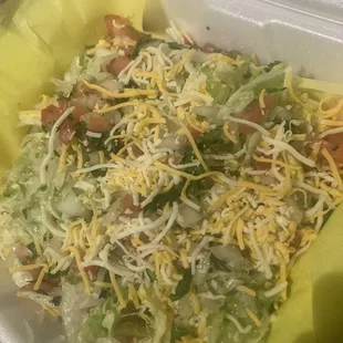 5 Rolled Cheese Tacos with everything on top para mi por favor