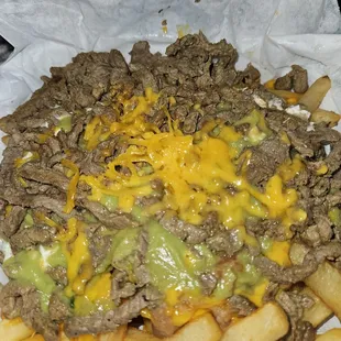 Carna asada fries