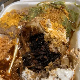 The whole inside it black!!