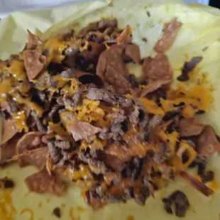 Meat burnt chips burnt very disappointed no taste at all i will never eat here again