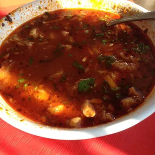 Big bowl of menudo 6bucks
