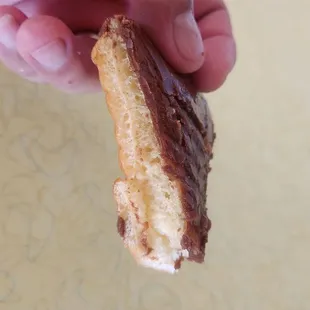 No cream filling :(  and it's also flat!