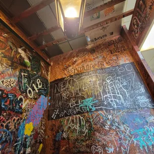 graffiti on the walls