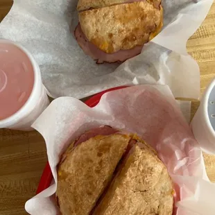 Salvation sandwich and a ham sandwich