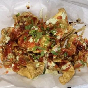 Fully dressed wonton