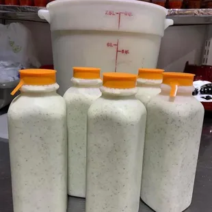 Freshly made garlic sauce