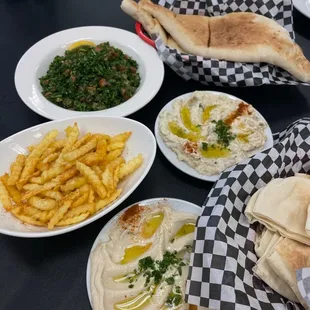 Tabouli and hummus  Fries Tabbouleh Salad