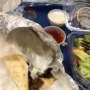 Gyro 10. Gyro Sandwich Combo with 30. Greek Salad