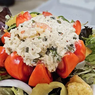 Tomato with Blue Crab &amp; Gulf Shrimp Remoulade Stuffing