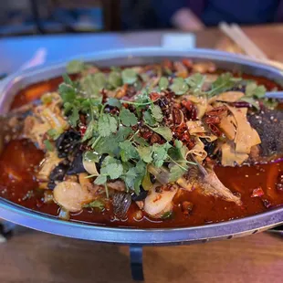 Grilled Fish Sichuan Hot and Spicy ($42.99) @chelchomps on ig