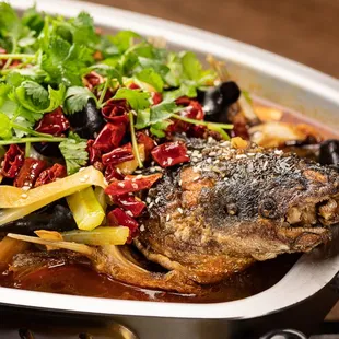 Grilled Fish Sichuan Hot and Spicy