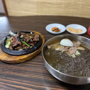 Naengmyeon Galbi Combo (cold noodles)
