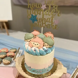Gender reveal cake
