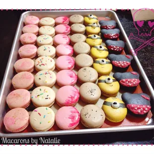 Strawberry cheesecake, cake batter, rose, mocha, Minions, &amp; Minnie &amp; Mickey!