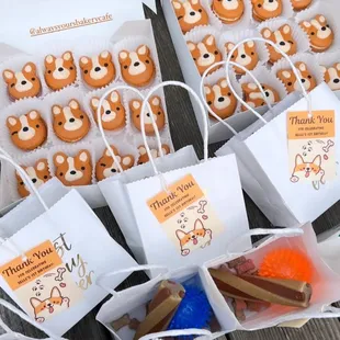Corgi Dozen Variety Box of Character Macarons