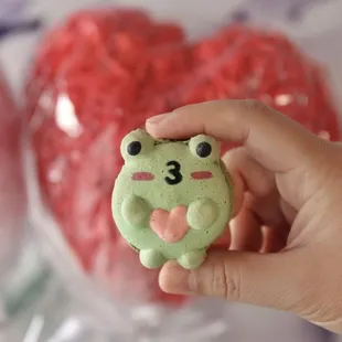 Cute valentines themed character macaron