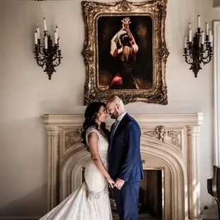 First look photos on wedding day