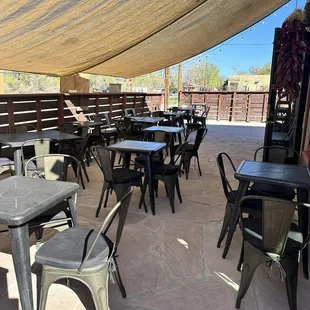 Updated flagstone patio with new comfy furniture!!!