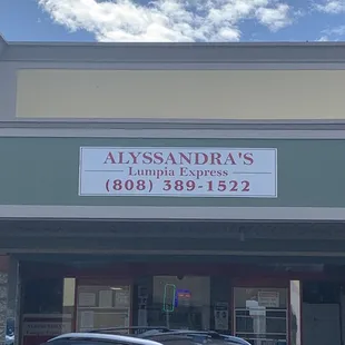 Front of store
