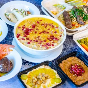 a variety of dishes
