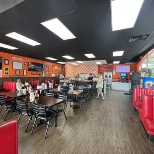 the inside of the restaurant