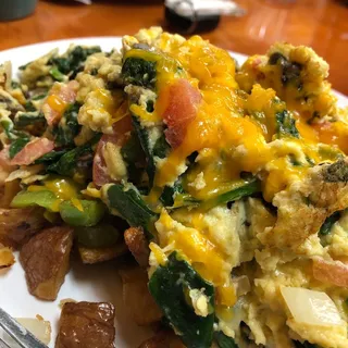 Garden Scramble with 2 Buttermilk Pancakes