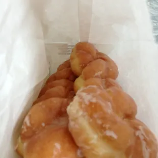 Twist donuts in bag... Not for long.