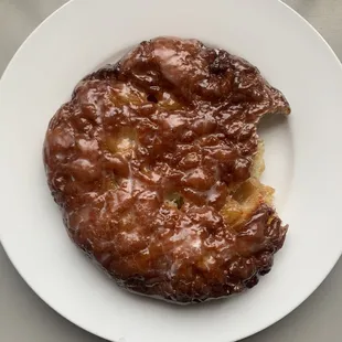 Giant Apple Fritter, couldn't even wait to take the picture