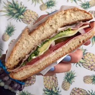 Half of a Ham Torta with everything. Totes yum :)