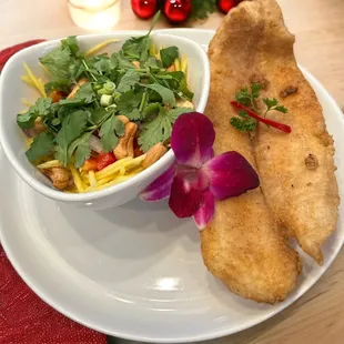 Fried Fish with Mango Sauce