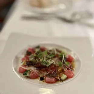 a plate of food on a table