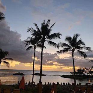 Sunset view from out table