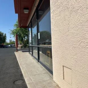 Closed lobby and drive thru