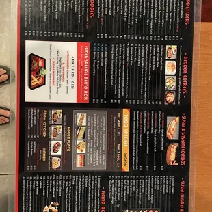 Appetizers, and more menu