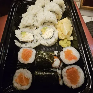 Sake (Salmon) Roll and California Roll