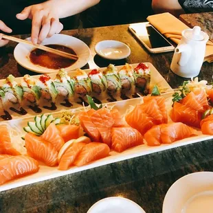sashimi, sushi, food, sushi and sashimi