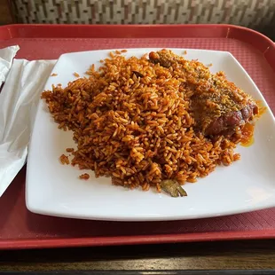 Jollof Rice and fish