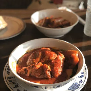 Assorted Abula (Amala, Ewedu, Gbegiri and assorted Assorted Goat Meat Stew