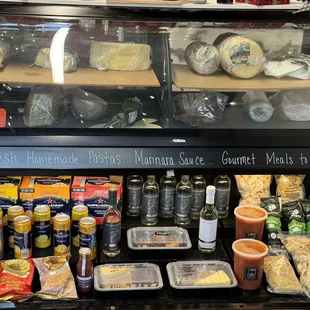 Deli with desserts fresh pasta and marinara and meals to go