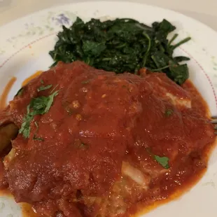 Eggplant Parm with Spinach (to go)