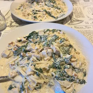 Twinning! Chicken Veneziana with Angel Hair