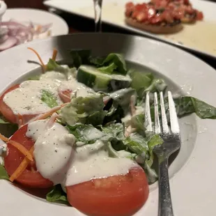 House Salad with Blue Cheese Dressing