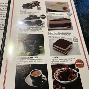 sushi and sashimi, menu