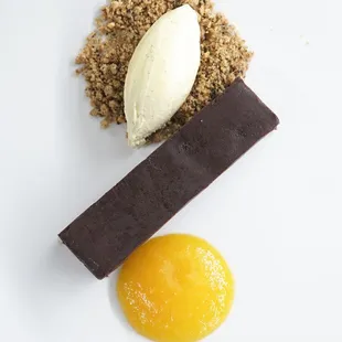 a dessert on a white plate