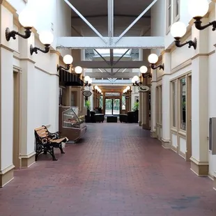 The indoor mall it&apos;s in, first view as you walk in.