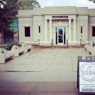 Nestled between 100+ year old Norfolk Pines and a Historical Landmark Socially Distant Coffee Cart. #donuts