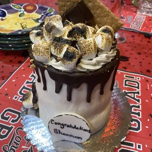 Custom S&apos;mores Cake!!!