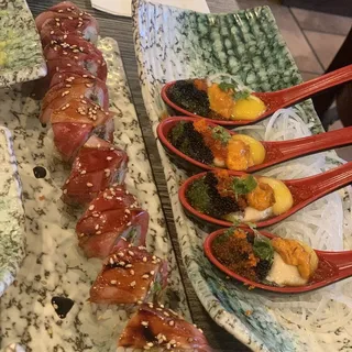 8 Piece Red and White Roll